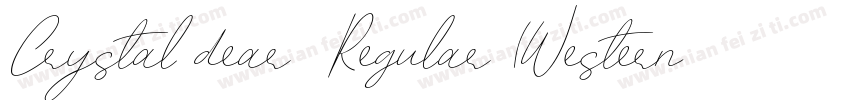 Crystal dear  Regular (Western)字体转换